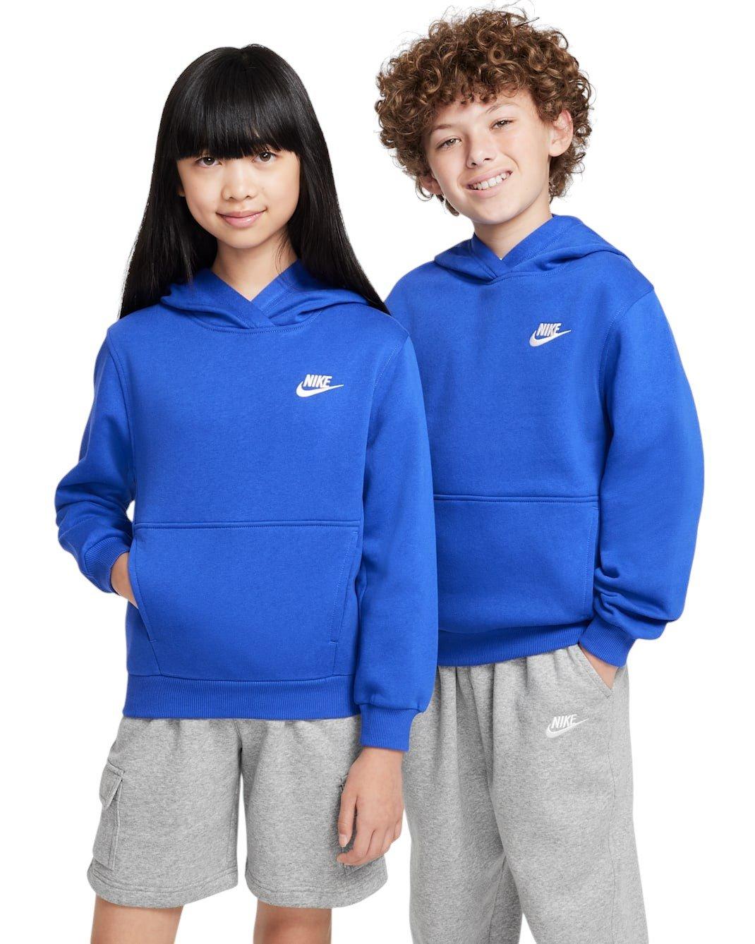 Nike Big Kids' Sportswear Club Fleece Pullover Hoodie - Royal - ROYAL